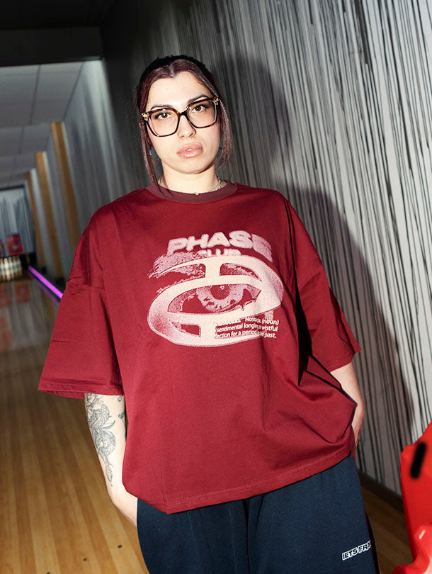 ANXIETY TEE BORDEAUX