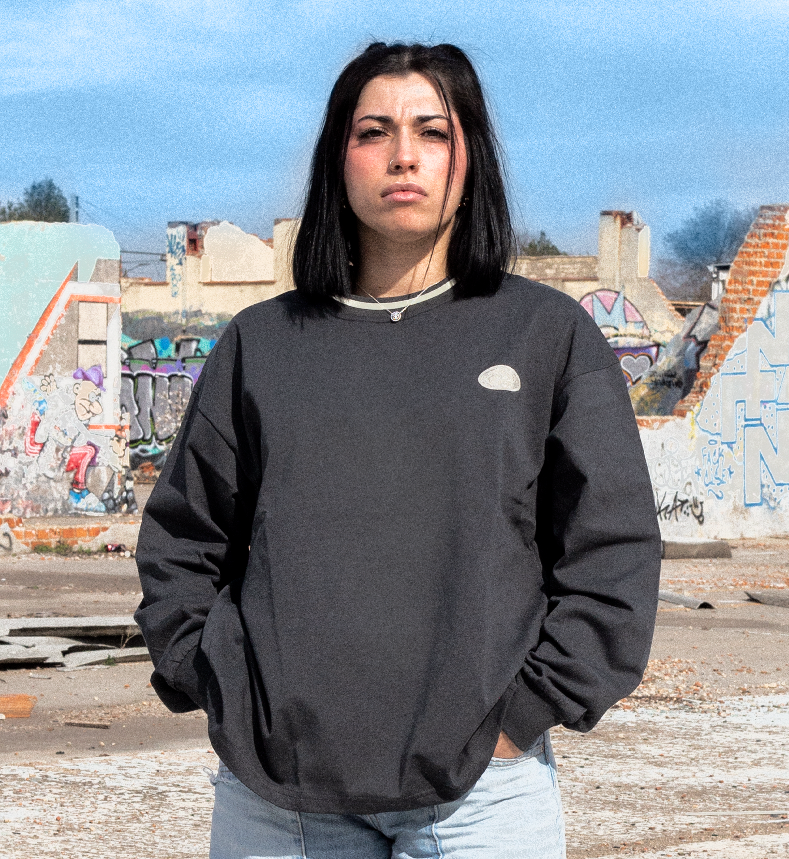 Depressed Long-Sleeve Grey